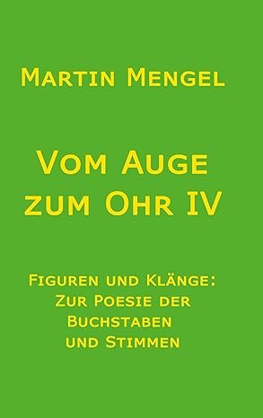 Buchvorstellung mit Musik: "Vom Auge zum Ohr – Zur Poesie der Buchstaben und Stimmen"