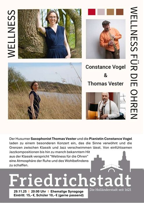 Plakat Fußzeile Friedrichstadt DIN A4 Wellness für die Ohren(1)