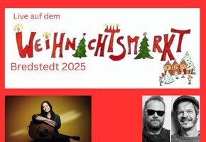 Künstler untermalen den Weihnachtsmarkt mit Live-Musik 