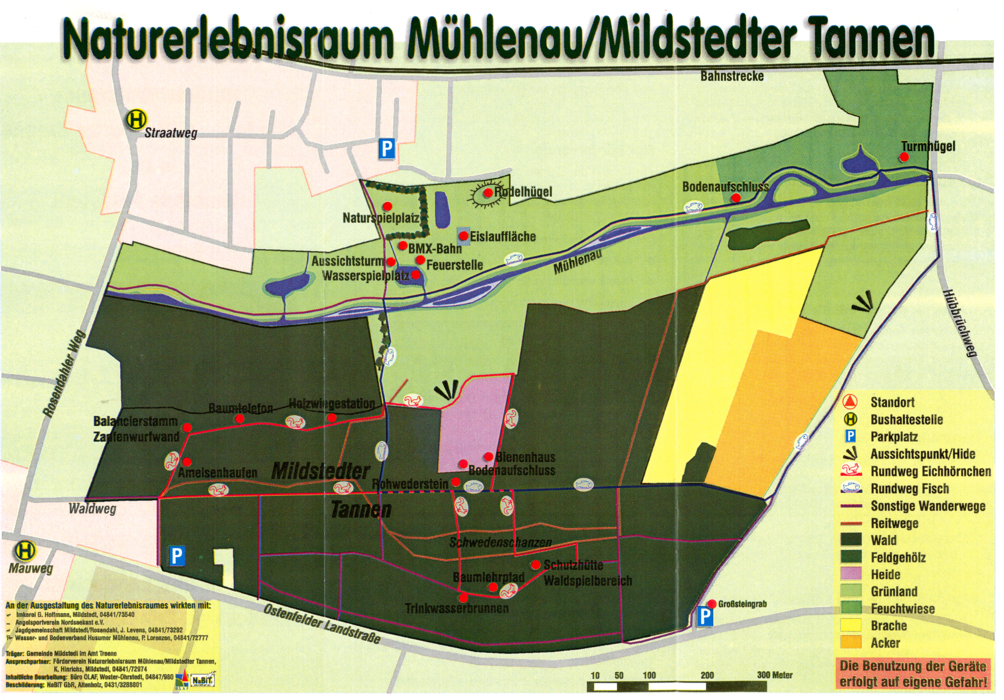 Mildstedt-Naturerlebnisraum Mühlenau-Mildstedter Tannen-Karte