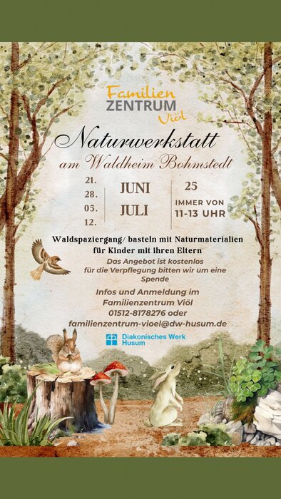 Flyer Naturwerkstatt Juni-Juli 2025