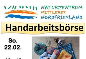 Plakat Handarbeitsbörse 2026 mit Blaugrün