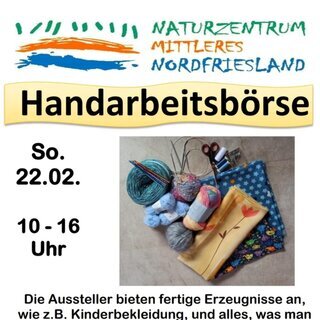 Plakat Handarbeitsbörse 2026 mit Blaugrün