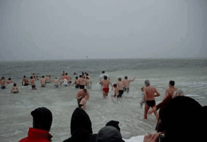 Neujahrsschwimmen in der Nordsee