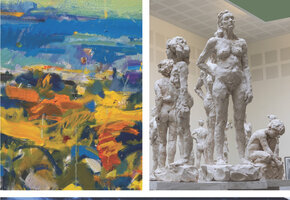 Collage aus Werken der drei Brüder