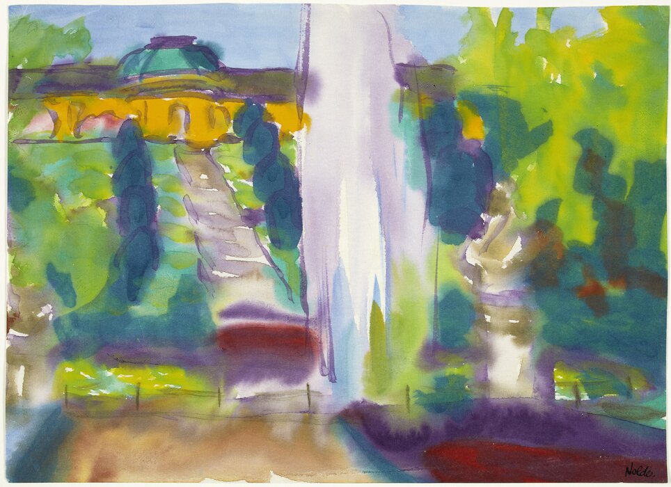 Emil Nolde, Sanssouci, Aquarell, ©Nolde Stiftung Seebüll