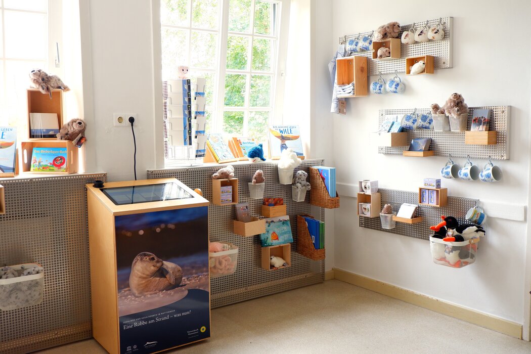 F&uuml;tterung der Aquarientiere im Nationalpark-Haus