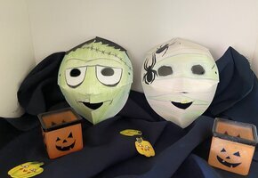 Halloweenmasken basteln mit MaikeMoin