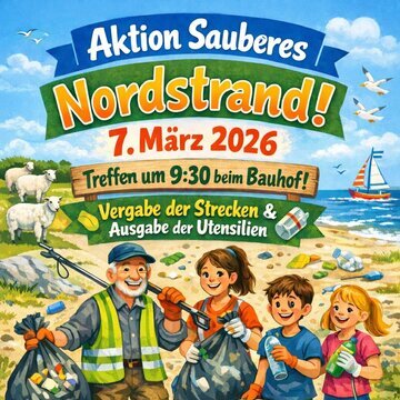 Veranstaltungsplakat Sauberes Nordstrand
