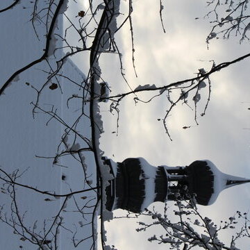 Schlossturm im Schnee