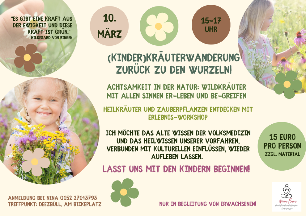 10.03.2026, (Kinder)Kräuterwanderung - Nina Barz 10.03.2026, (Kinder)Kräuterwanderung