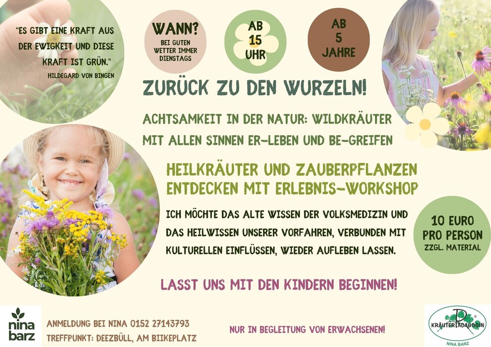 Wildkräuterwanderung mit Kindern