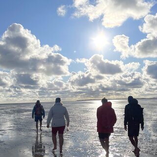 Wattwanderung von F&ouml;hr nach Amrum mit Nationalparkf&uuml;hrer Matthias Hansen