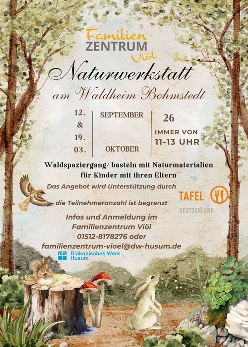 Naturwerkstatt - gemeinsame Familien Zeit im Wald