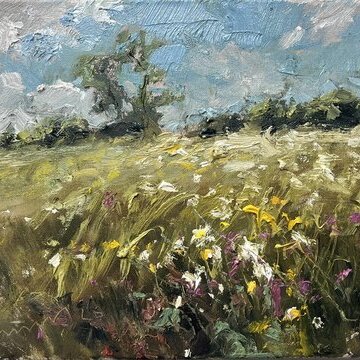 Mathias Meinel, Am Elbdeich II, 24 x 30cm, Öl auf Leinwand_1_sehr klein