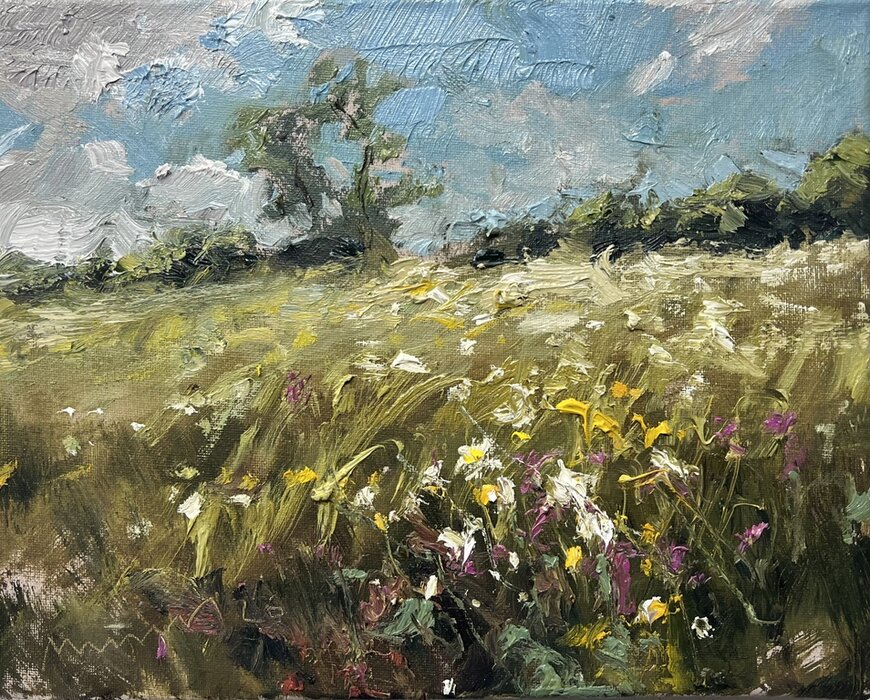 Mathias Meinel, Am Elbdeich II, 24 x 30cm, Öl auf Leinwand_1_sehr klein