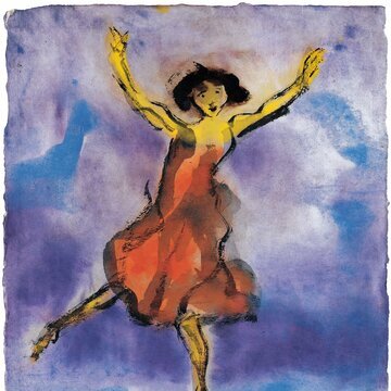 Emil Nolde, Tänzerin (rotes Kleid), 1910_11, Aquarell, © Nolde Stiftung Seebüll