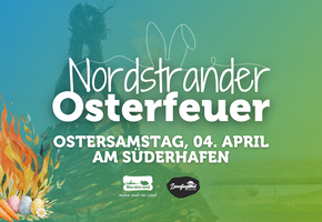 Veranstaltungsplakat Osterfeuer auf Nordstrand