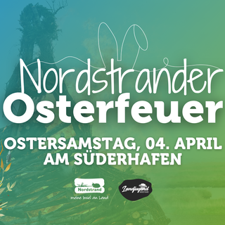 Veranstaltungsplakat Osterfeuer auf Nordstrand
