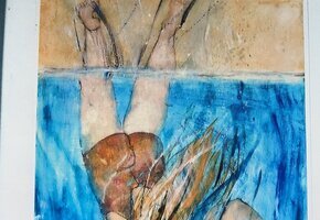 Anette Jutta Beyer "Tauchende", Aquarell