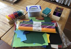 Fr&uuml;hlingsgirlande basteln mit MaikeMoin