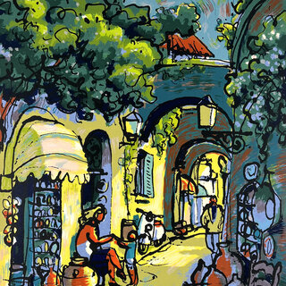 Michael Leu, Frühling in Capri, Serigrafie, 56,5 x 40,5 cm