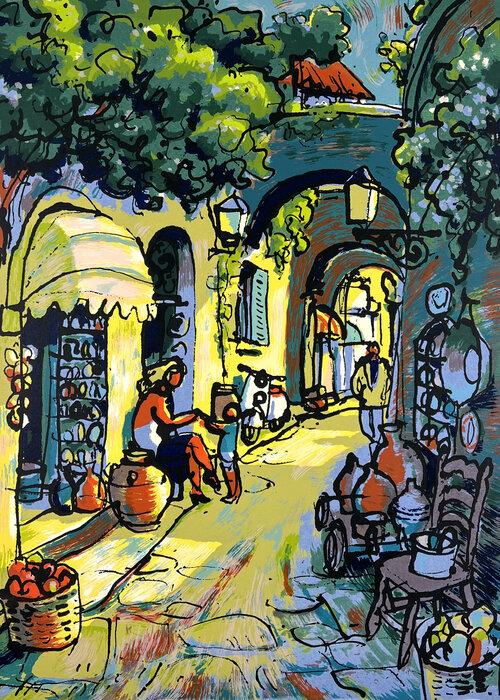 Michael Leu, Frühling in Capri, Serigrafie, 56,5 x 40,5 cm
