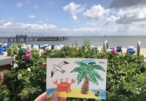 Postkarte verzieren mit MaikeMoin