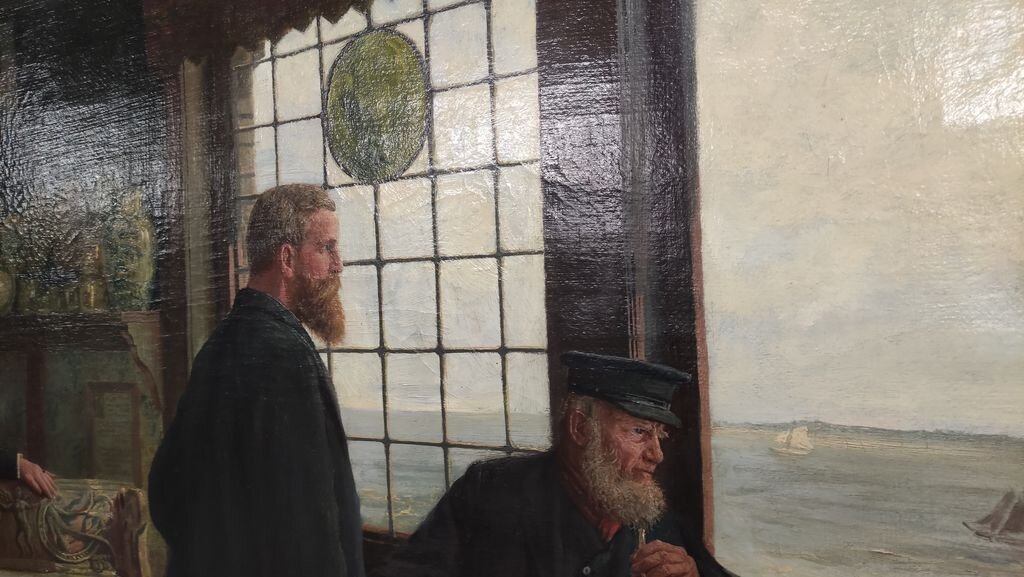 Lotsen schauen über einen Fluss