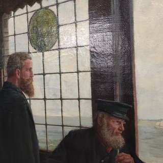 Lotsen schauen über einen Fluss