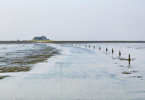 Weg nach Hallig Südfall